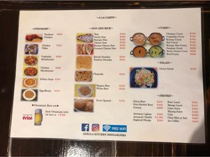 Menu at Kerala Kitchen Ishigakijima - ケララキッチン石垣島 in Ishigaki