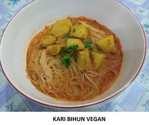 Curry Rice Noodles Soup at Buddha Heart Vegan Cuisine in Medan