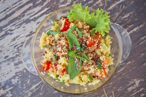 vegan couscous at Vagabond in Kyiv