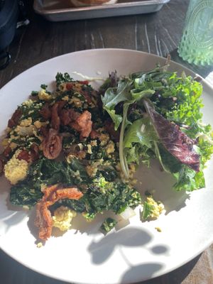 Tofu egg platter   at Grass Roots Kitchen in Tarrytown