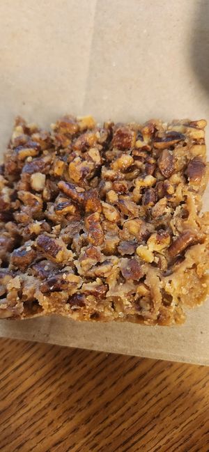 Pecan Bar also Gluten Free. at Grass Roots Kitchen in Tarrytown