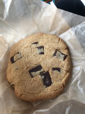 Vegan chocolate chip cookie at Grass Roots Kitchen in Tarrytown