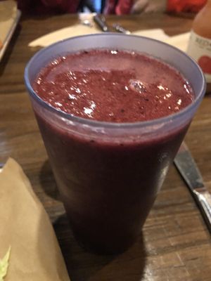 Berry nice smoothie at Grass Roots Kitchen in Tarrytown