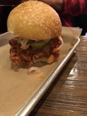 Jackfruit burger at Grass Roots Kitchen in Tarrytown
