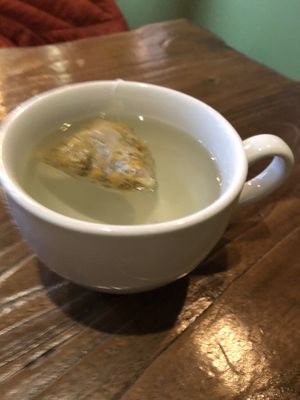 Camomile tea at Grass Roots Kitchen in Tarrytown