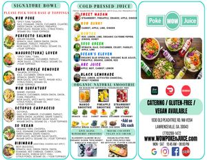  at Wow Poke & Juice in Lawrenceville