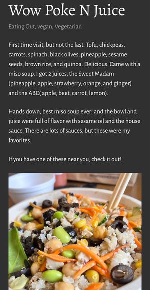  at Wow Poke & Juice in Lawrenceville