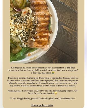  at Wow Poke & Juice in Lawrenceville