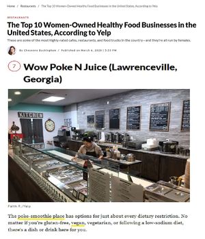  at Wow Poke & Juice in Lawrenceville