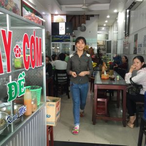 inside at Cay Bo De in My Tho