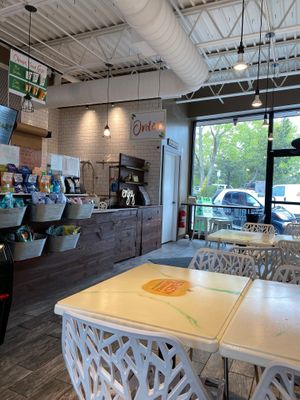 Dining area and order counter at The Remedy Exchange in Wakefield