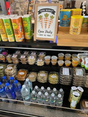 Refrigerated case has some vegan stuff, but mostly not vegan stuff. Better stick to the menu.  at The Remedy Exchange in Wakefield