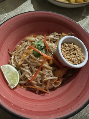 Tofu pad Thai (special request)  at Thai Botánico in Tenerife