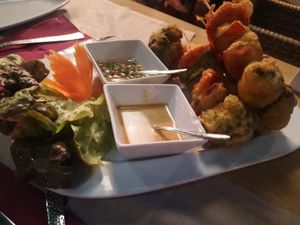 Satay Vegetable Skewers at Thai Botánico in Tenerife