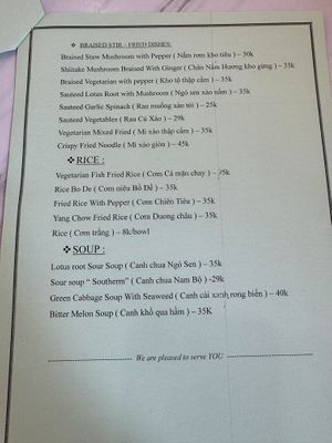 Menu page 2 of 2  at Bo De Quan in My Tho