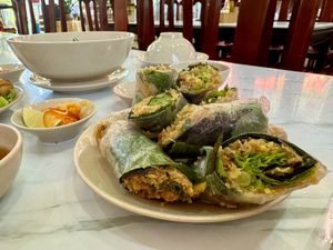 Noodle spring rolls  at Bo De Quan in My Tho