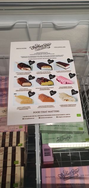 vegan icecream at Green Living in Borlange