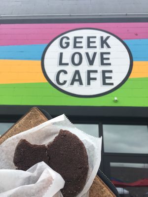 Esperesso chocolate vegan cookie  at Geek Love Cafe in Minneapolis