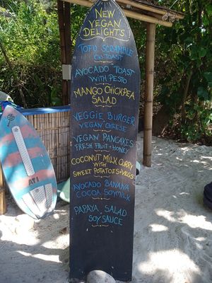 Honey is not vegan!!! It's baby bees food. at Flow Beach Cafe. - Seaddict in Koh Samet