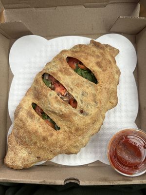 Veggie calzone  at Mellow Mushroom in Chantilly