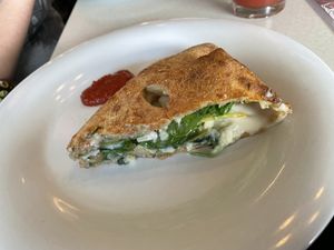 Vegan calzone with spinach from my first visit!  at Mellow Mushroom in Beaumont