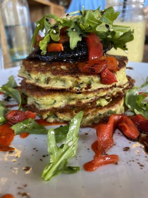 Zucchini fritters  at Kapitol Kitchen in Wanneroo