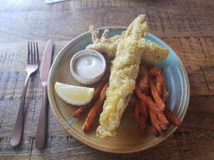 Vegan ‘fish’ and chips  at Kapitol Kitchen in Wanneroo
