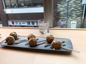 Vegan Takoyaki!  at Musubi in Tokyo