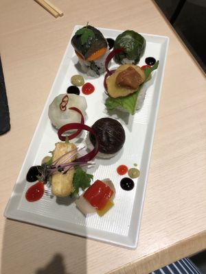 Vegan sushi at Musubi in Tokyo