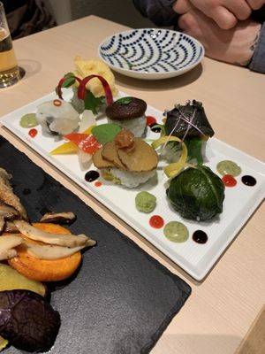 Vegan sushi  at Musubi in Tokyo