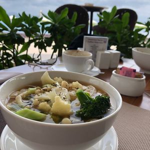 Fresh noodle soup at brunch at Fusion Resort in Cam Ranh