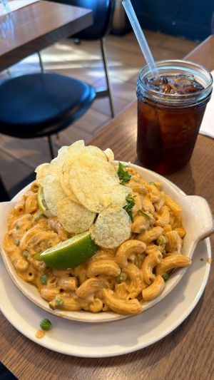 mexican vegan mac and rootbeer   at Homeroom in Oakland