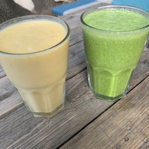 Fresh juices  at Cafetería Tambien in Puebla