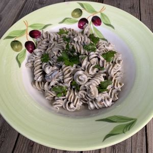 Mushroom fusilli  at Cafetería Tambien in Puebla