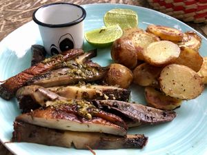 Portobello filete (amazing!) at Cafetería Tambien in Puebla