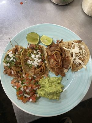 Trilogia de tacos  at Cafetería Tambien in Puebla