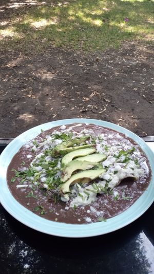 Enfrijolada at Cafetería Tambien in Puebla