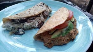 Quesadillas at Cafetería Tambien in Puebla