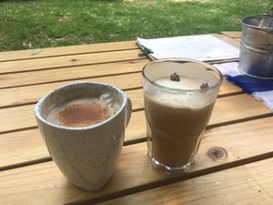 Cappuccino and London fogg late  at Cafetería Tambien in Puebla