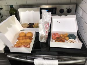 lol aches and donuts  at Vegan Donut-Gelato in Houston