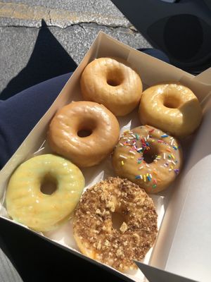 Half dozen assorted donuts   at Vegan Donut-Gelato in Houston