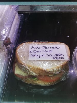 Vegan toastie at The Bays Kitchen in Saint Helens