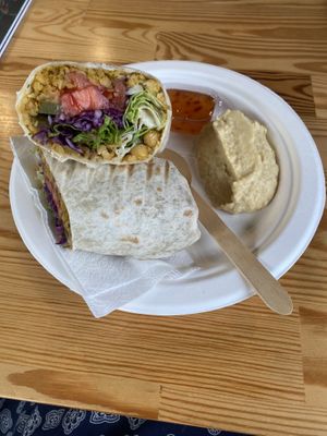 Chickpea Wrap/nohut dürüm  at Vegan Kantin in Bursa