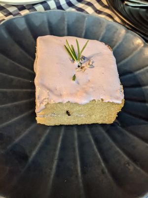 Lavender cake at Moreish in Dubai