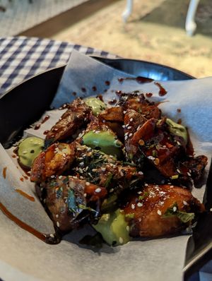 Smashed maple potatoes at Moreish in Dubai