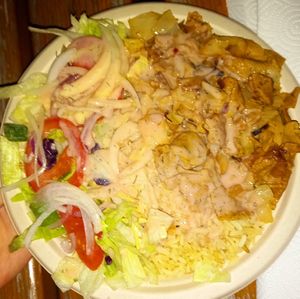 kebab teller, 12€ (tastes better than it looks) at Makam Naturkost in Hoehenkirchen-siegertsbrunn