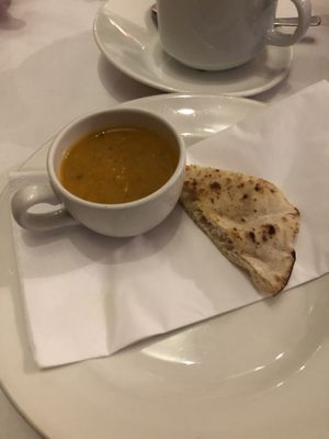 Free squash soup and naan appetiser  at The Ambrette in Margate
