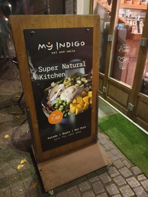 Sign outside at my indigo - Muenchner Freiheit in Munich