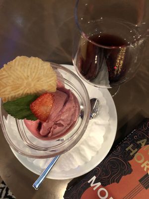 Vegan raspberry sorbet   at Calanda in Chur