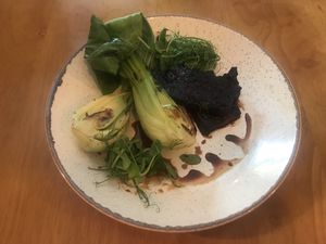 Chilli and soy tofu, pak choi, and Asian dressing  at The Windmill in Macclesfield